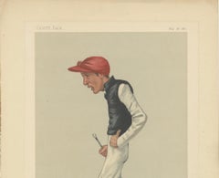The Favourite Jockey – Antique Vanity Fair Caricature Lithograph, 1881