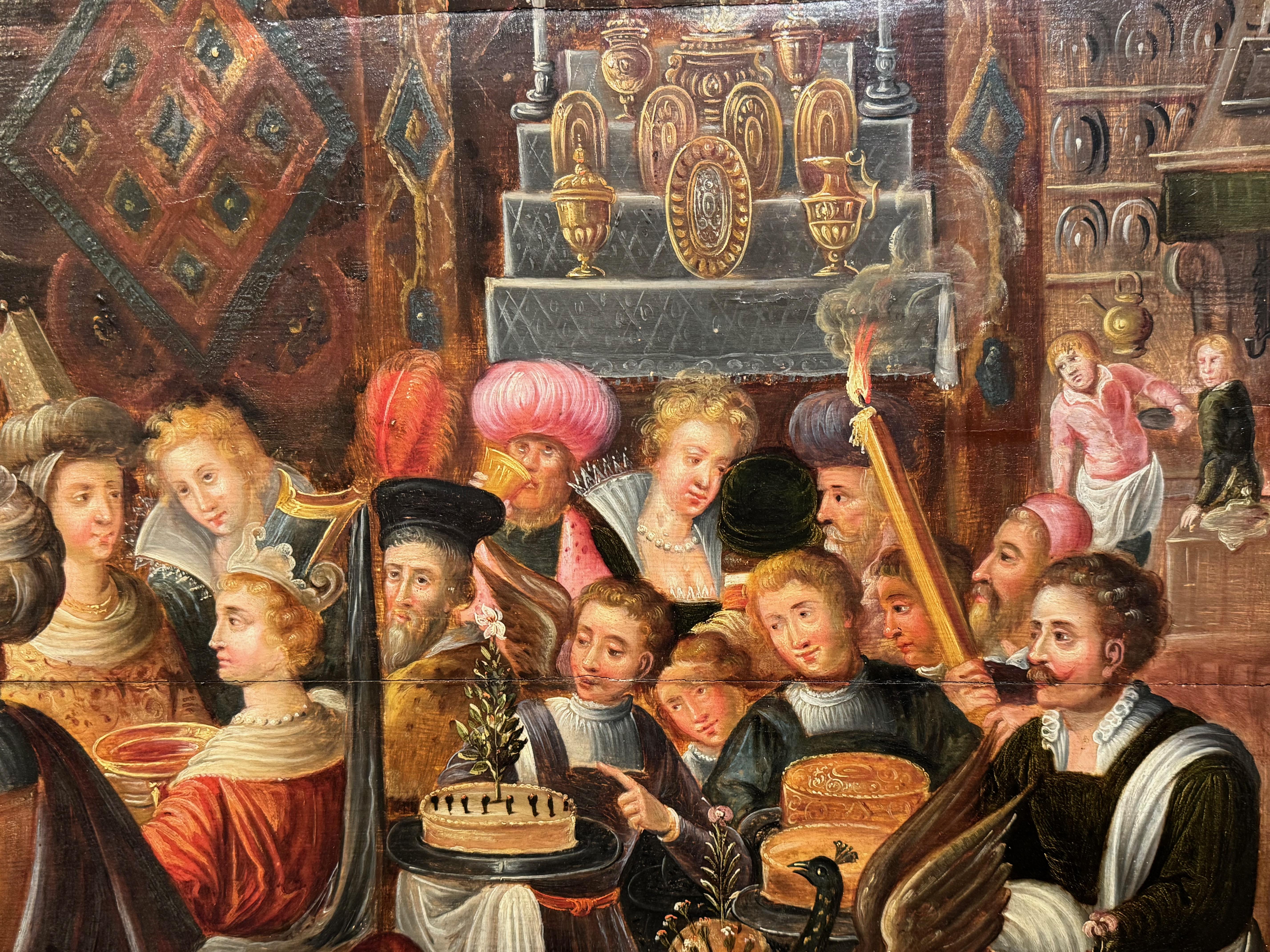 18th Century and Earlier The Feast of Balthazar, Frans FRANKEN II and workshop, 17th c. For Sale