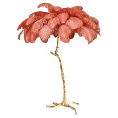 Feather Floor Lamp, Coral