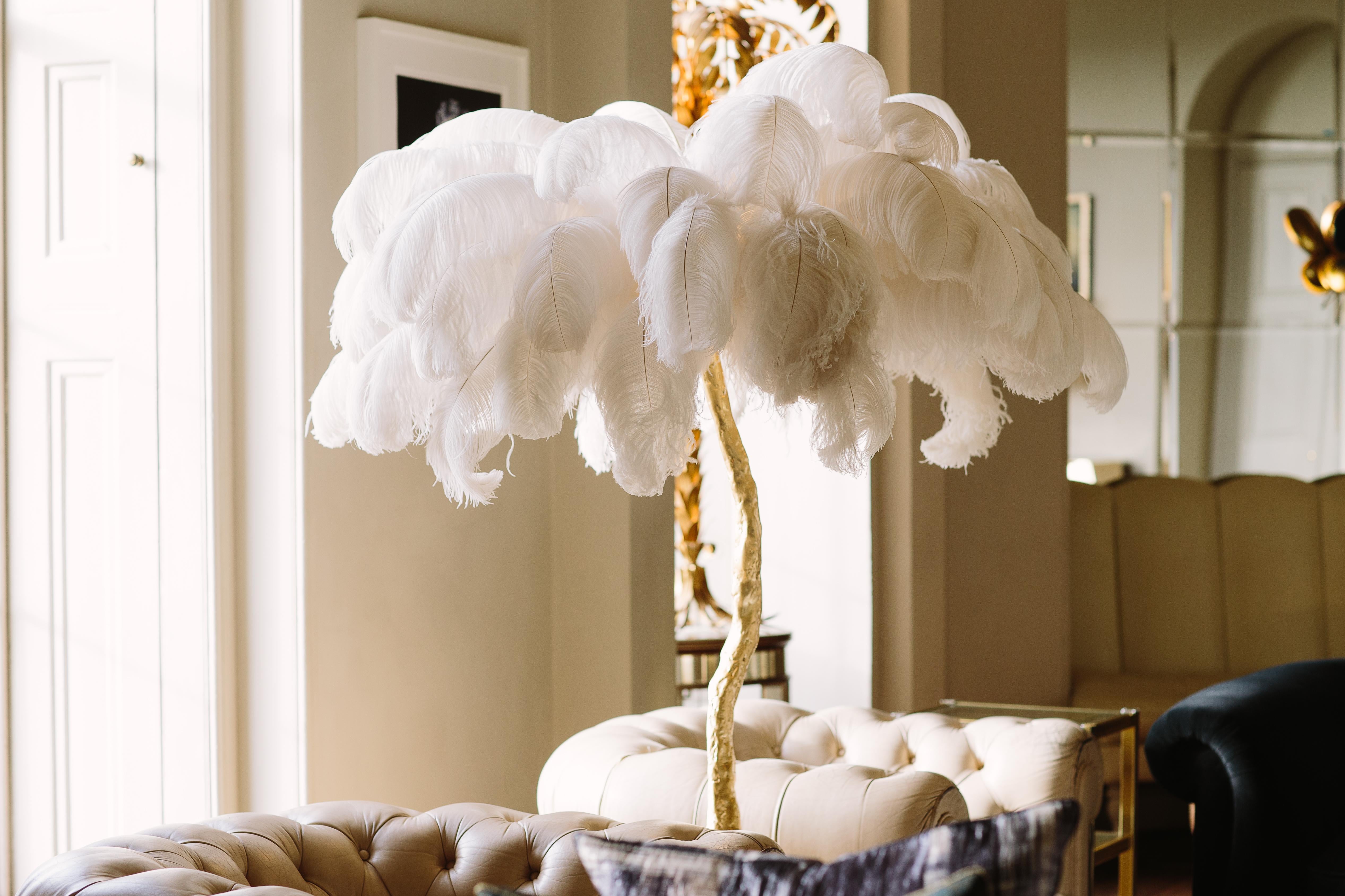 ostrich feather floor lamp