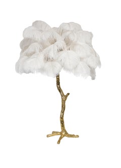 Feather Table Lamp, White