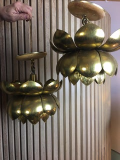 Feldman Lighting Company Pair of Lotus Pendant