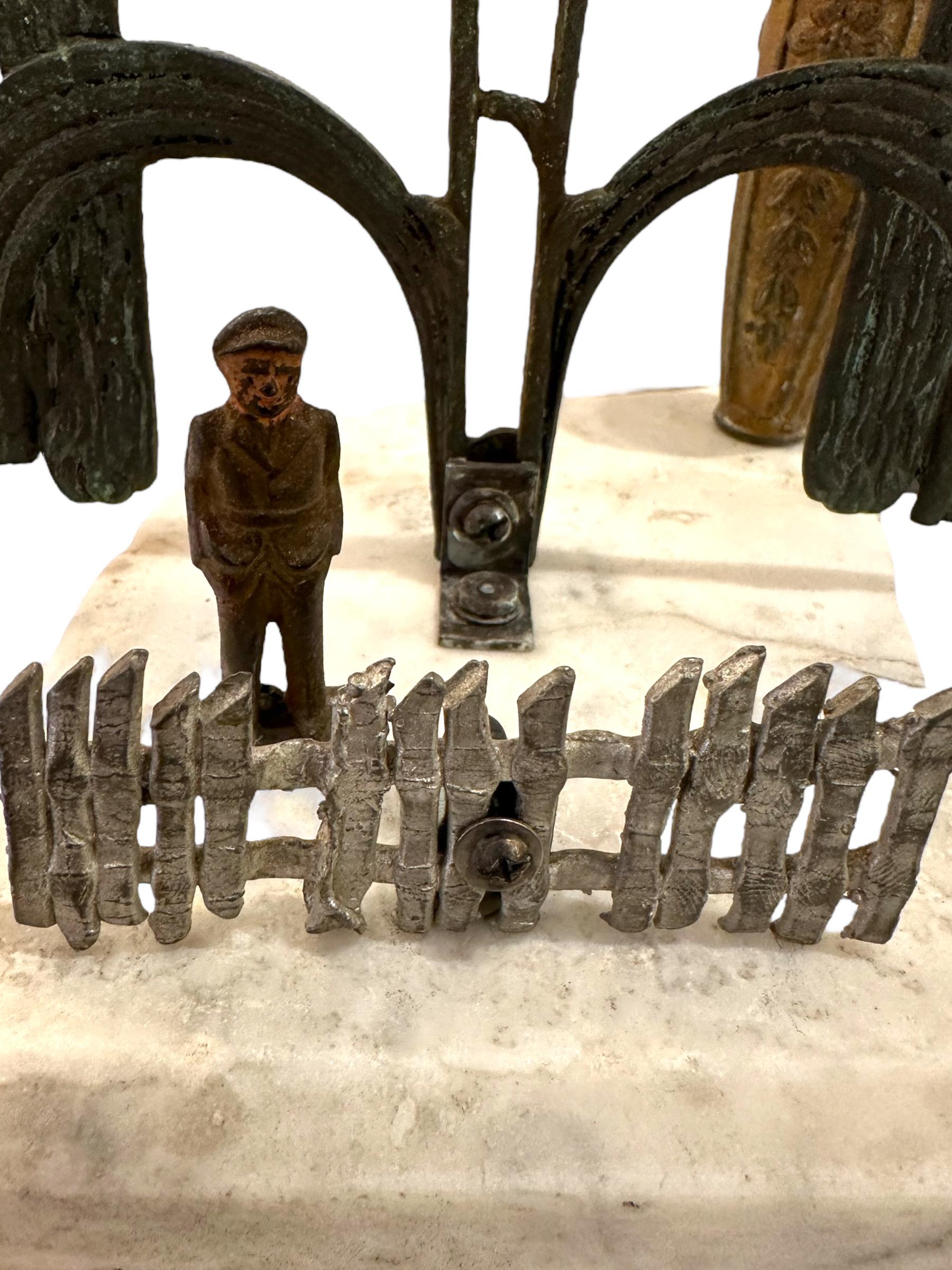 The Fence, Objet d'Art - Architectural Artifacts on a Marble Base In New Condition For Sale In Chicago, IL