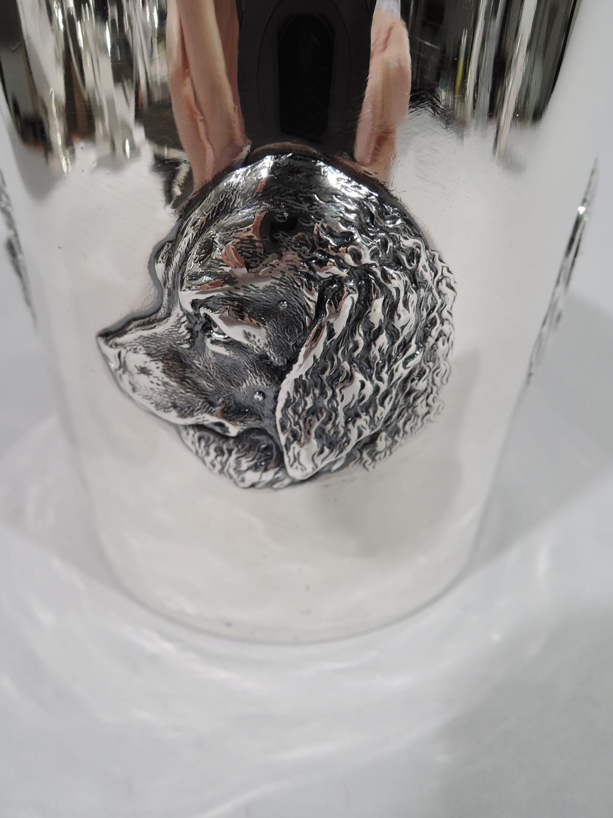 Fido Mug, Antique Gorham Sterling Silver Baby Cup with Canine Medley 1
