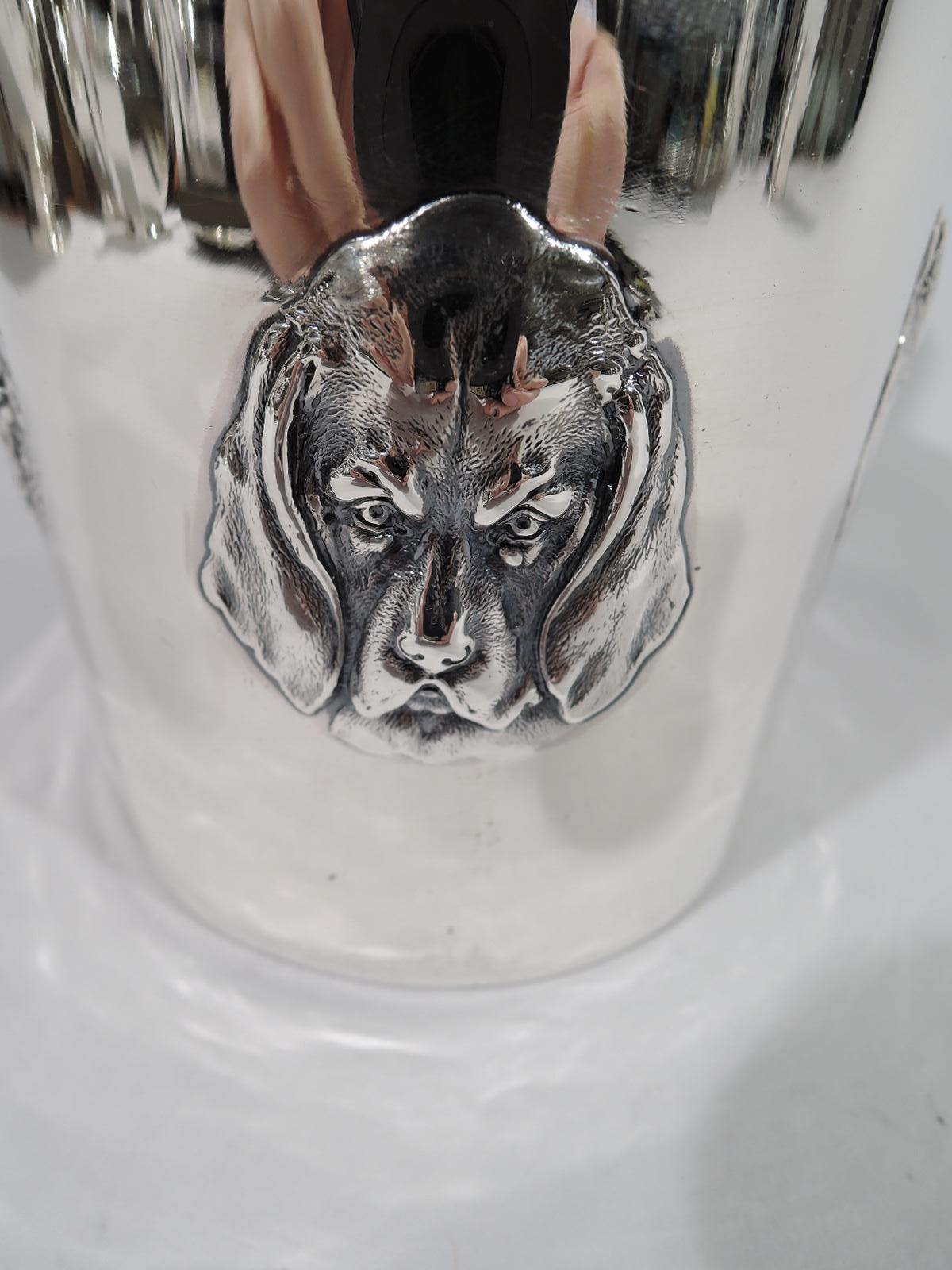 Fido Mug, Antique Gorham Sterling Silver Baby Cup with Canine Medley 2