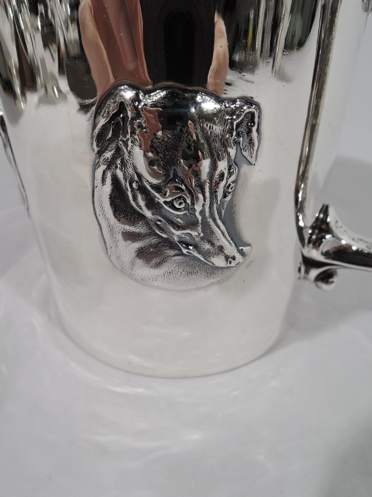 Fido Mug, Antique Gorham Sterling Silver Baby Cup with Canine Medley 3