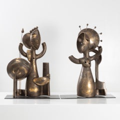 Fighters, Ceramic Sculptures 'Couple' by Boleslaw Danikowski, France