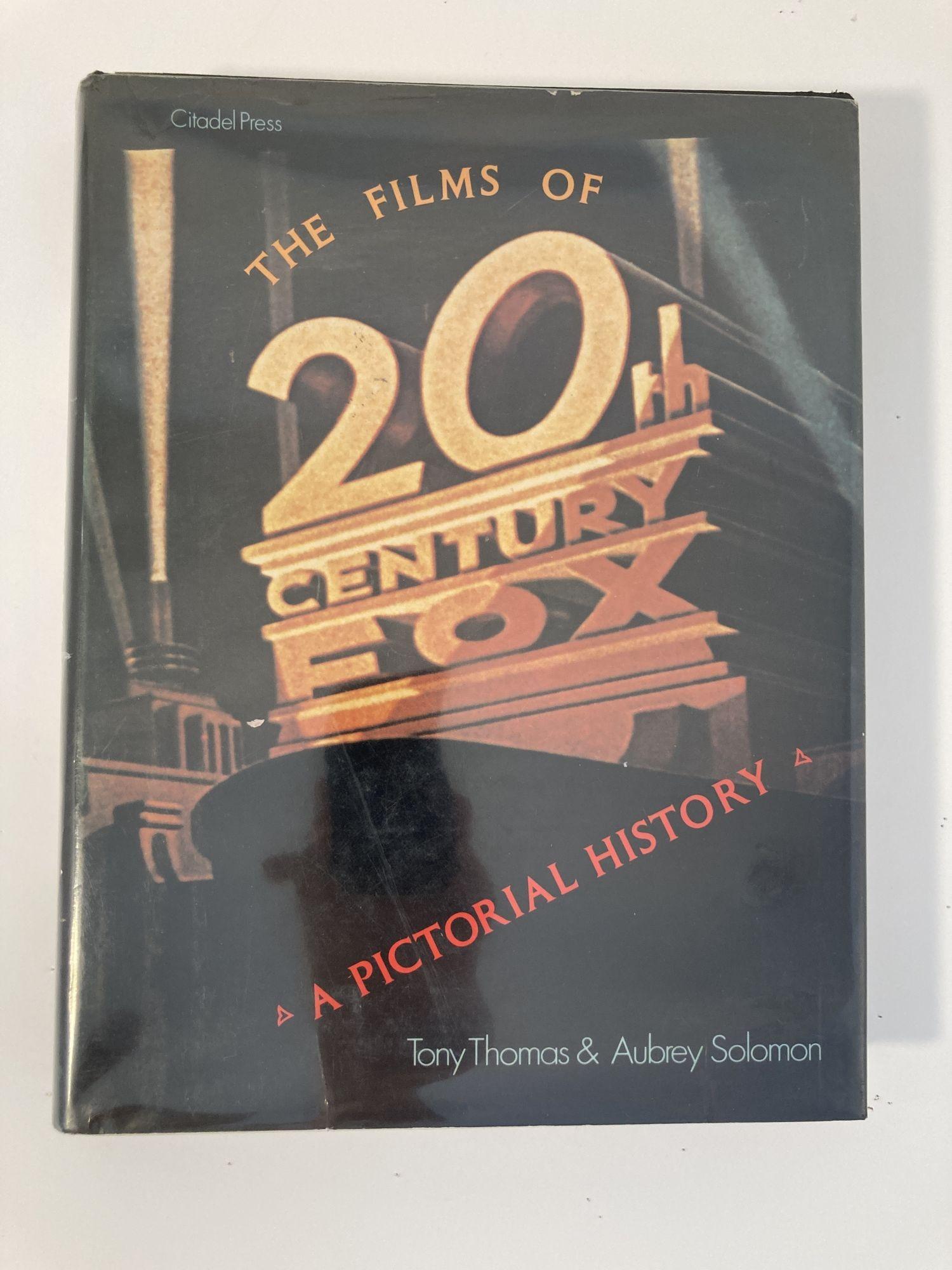 The Films of 20th Century Fox : A Pictorial History 1st Edition 1979.
Author Thomas, Tony & Solomon, Aubrey.
A 1st ed. very good- hardcover coffee table book.
Every 20th Century-Fox film is presented with its history, plot outline, cast and