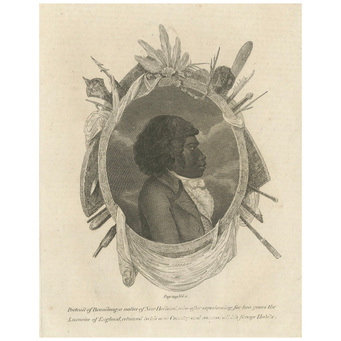 The First Australian Tourist to Visit England: Bennelong of the Eora Nation 1802 For Sale