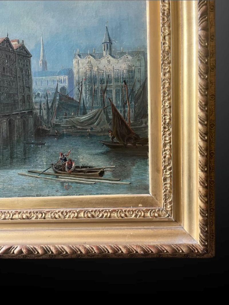 Die erste Brücke von Bristol, Samuel Griffiths Tovey (1808 -1873)

Die Brücke wurde 1245 erbaut und beherbergte 26 Läden und darüber fünfstöckige Wohnungen. Sie beherbergen zwischen 200 und 400 Personen.

Das Gebäude wurde im 18. Jahrhundert