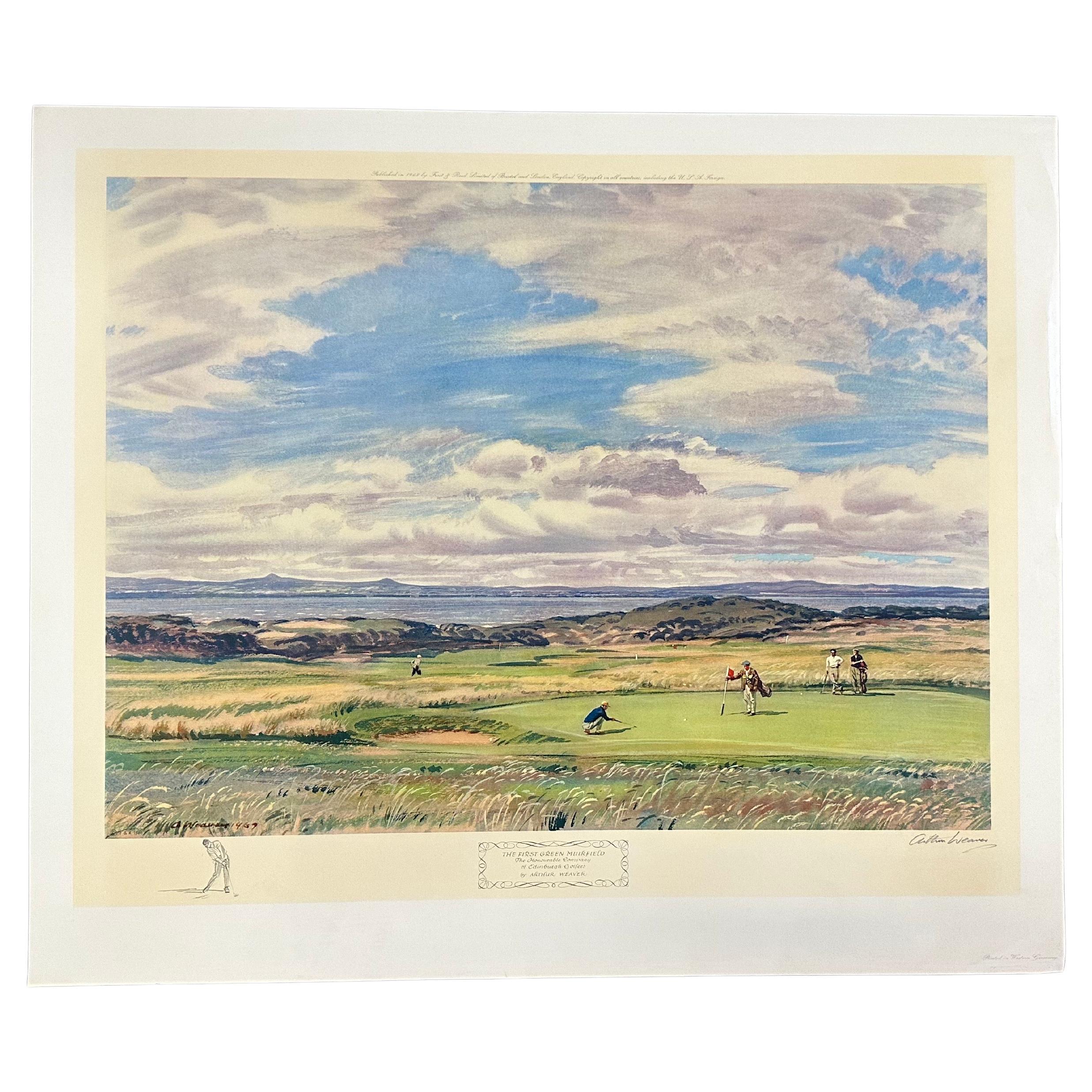 Stampa litografica da golf altamente collezionabile 
