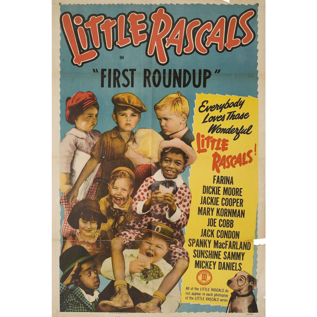 The First Round-Up R1950s U.S. One Sheet Film Poster État moyen - En vente à New York, NY