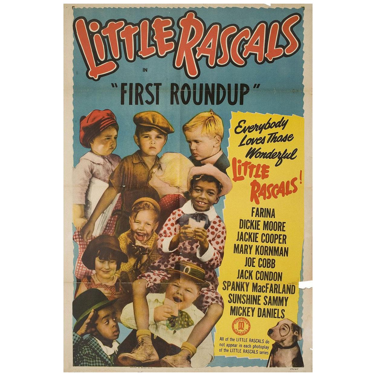 The First Round-Up R1950s U.S. One Sheet Film Poster en vente