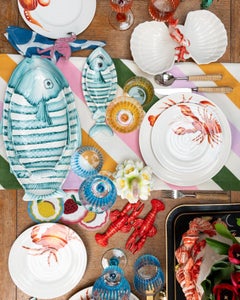 The Fishes - Hand-Painted Ceramic Platter / Tray - Large