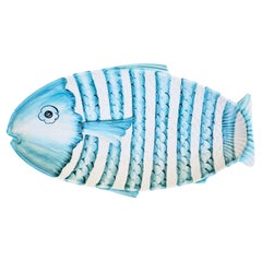 The Fishes - Hand-Painted Ceramic Platter / Tray - Large