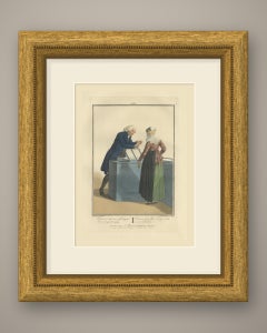 The Fixed Price, Shopkeeper and Customer, Dutch Costume Print, 1811