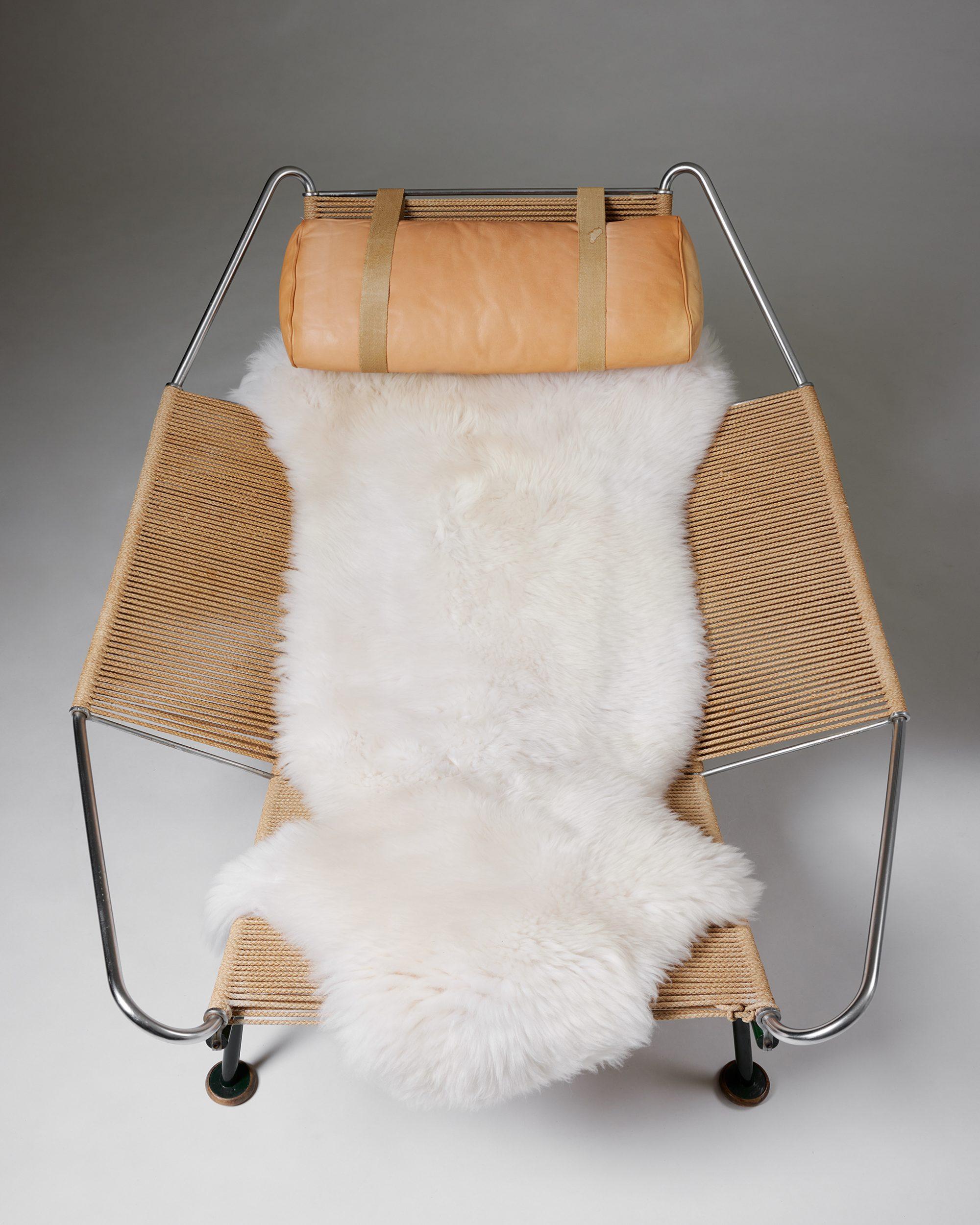 Steel The Flag Halyard Chair designed by Hans J. Wegner for Getama, Denmark, 1950 For Sale
