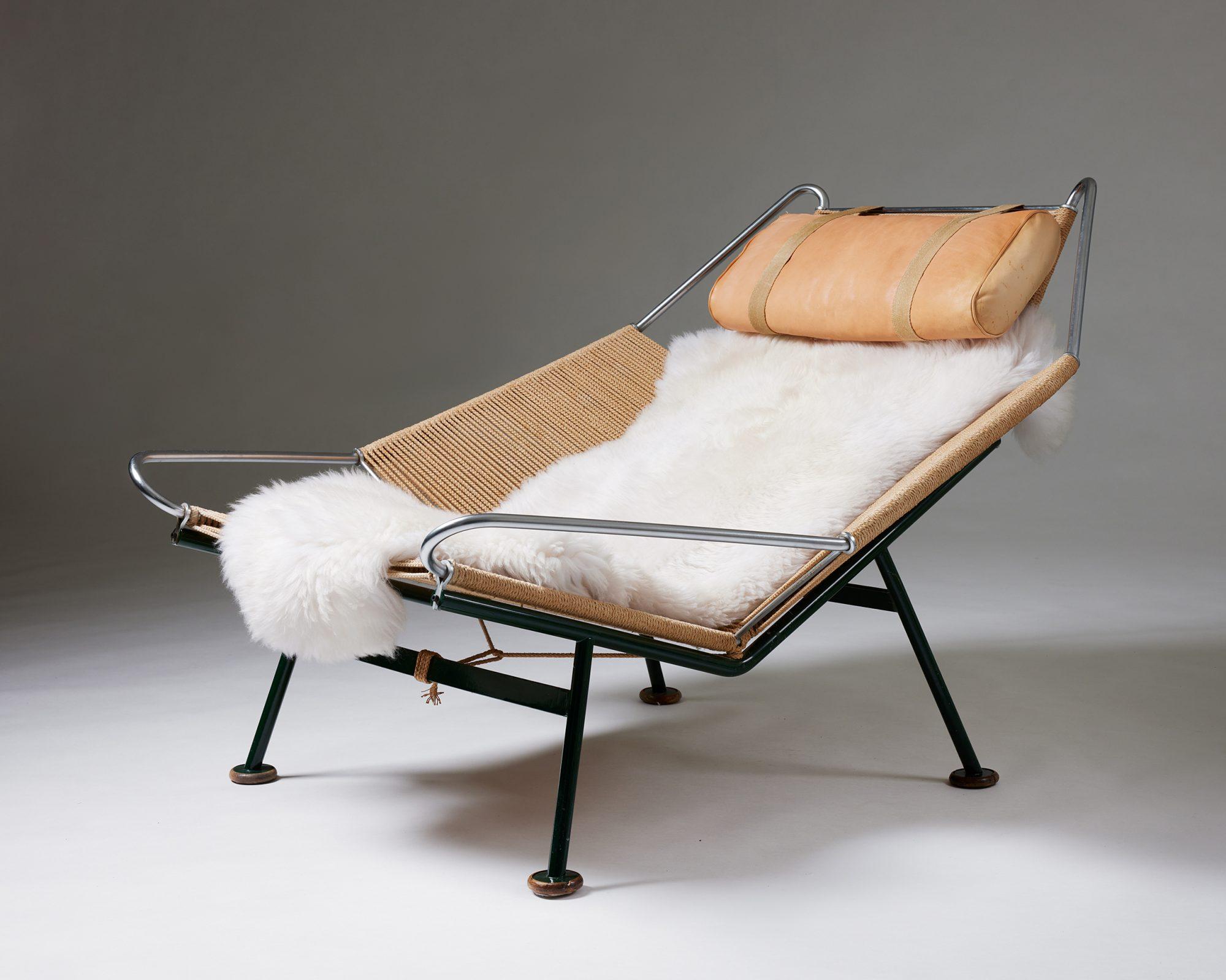 Mid-Century Modern The Flag Halyard Chair designed by Hans J. Wegner for Getama, Denmark, 1950 For Sale