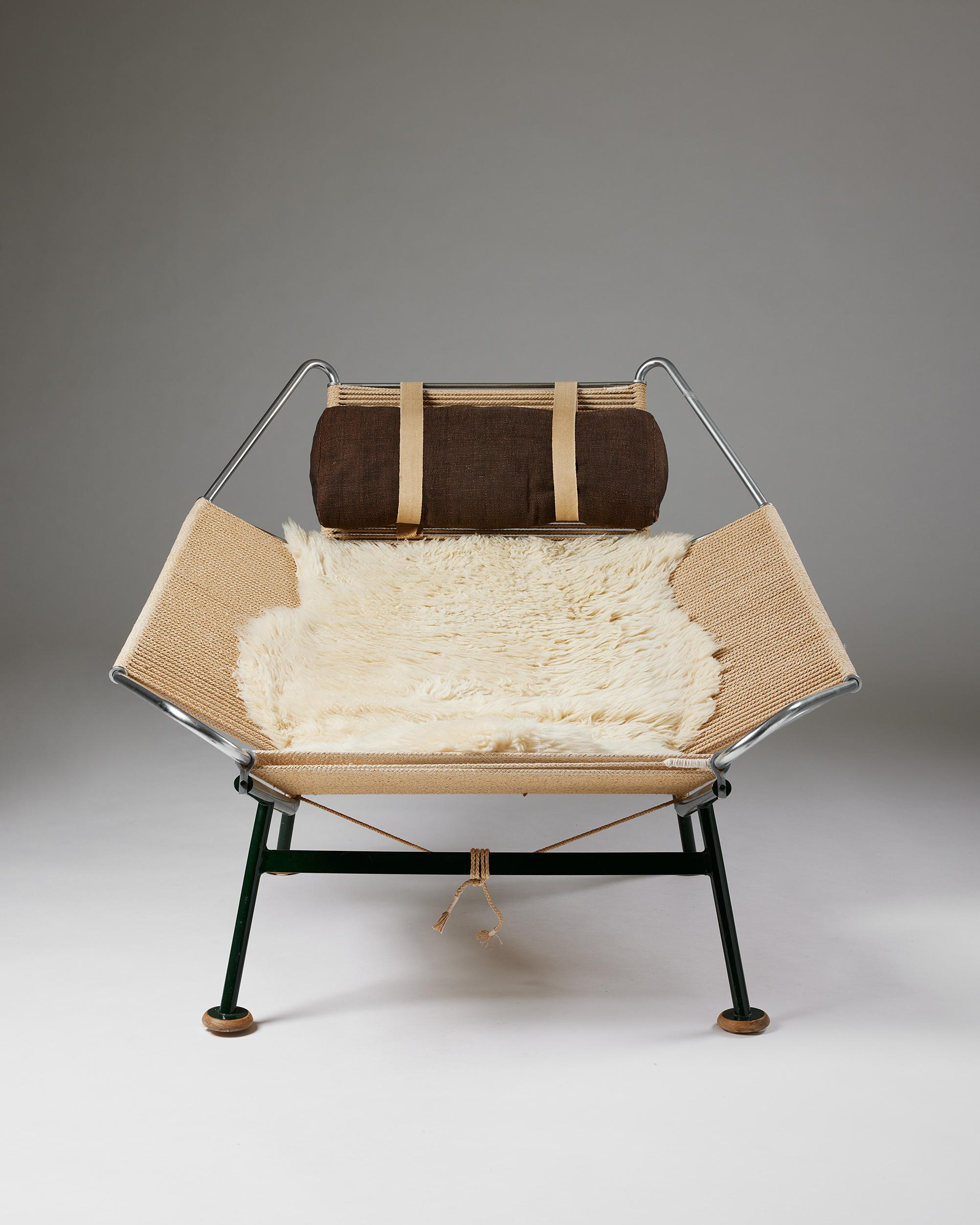‘the Flag Halyard Chair’ Designed by Hans Wegner for GETAMA, Denmark, 1950 In Good Condition In Stockholm, SE