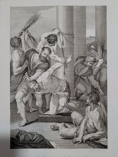 "the Flagellation of Jesus" After Ludovico Carracci by Guilio Tomba 1780-1841