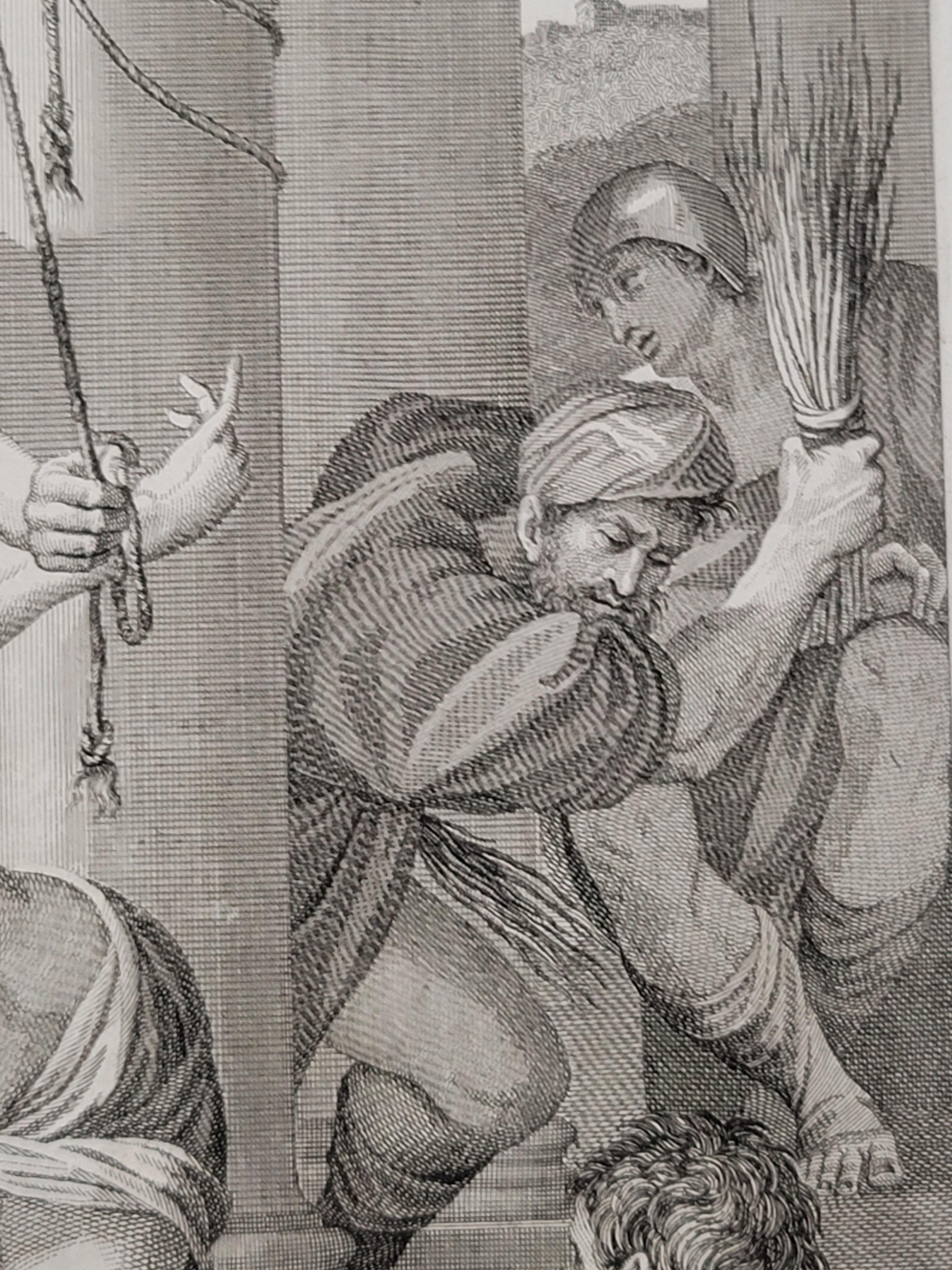 « La flagellation de Jésus » d'après Ludovico Carracci par Guilio Tomba 1780-1841 Bon état - En vente à Norton, MA
