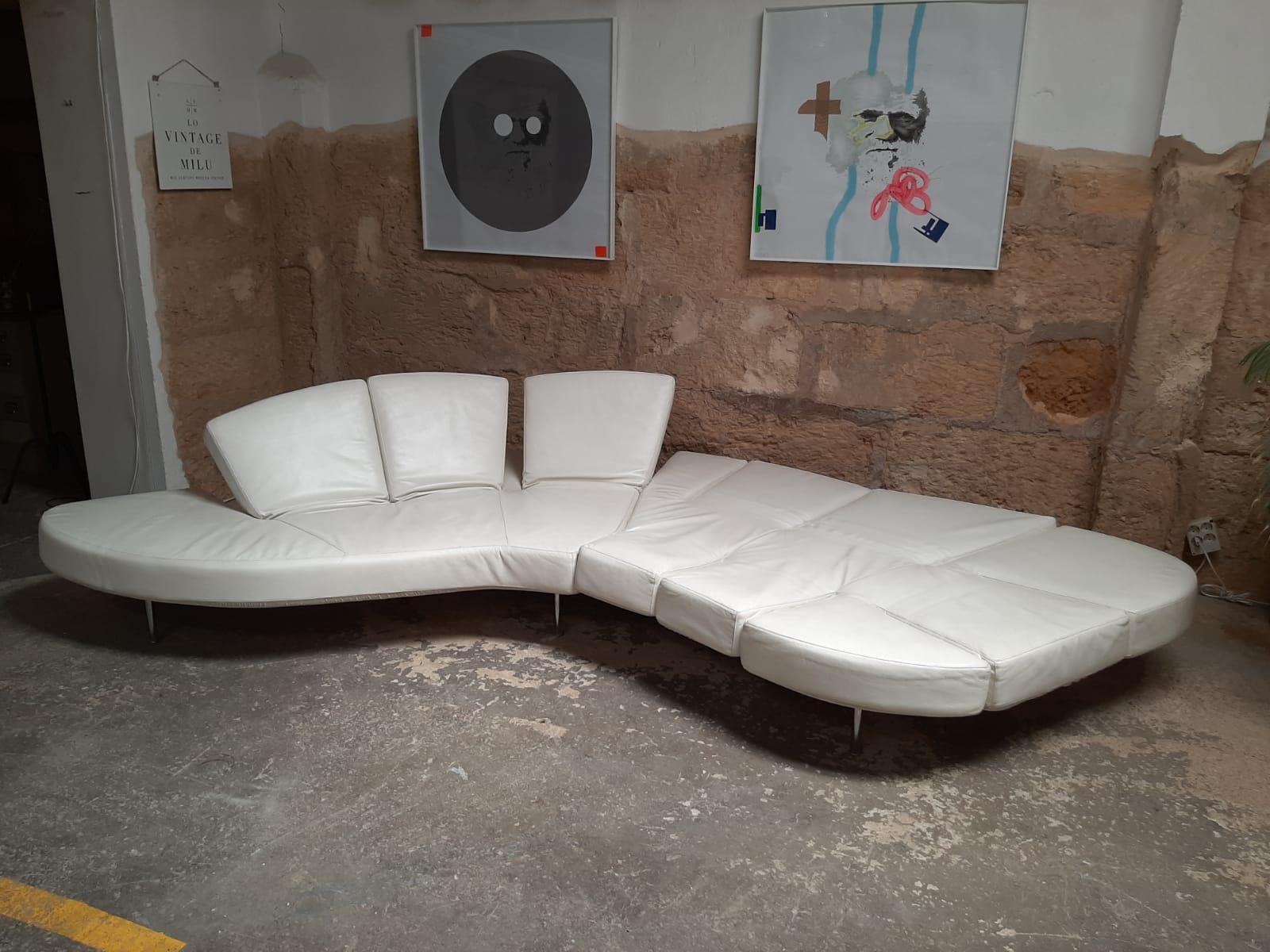 Cuir Le canapé «lap », par Francesco Binfare pour Edra, Italie en vente