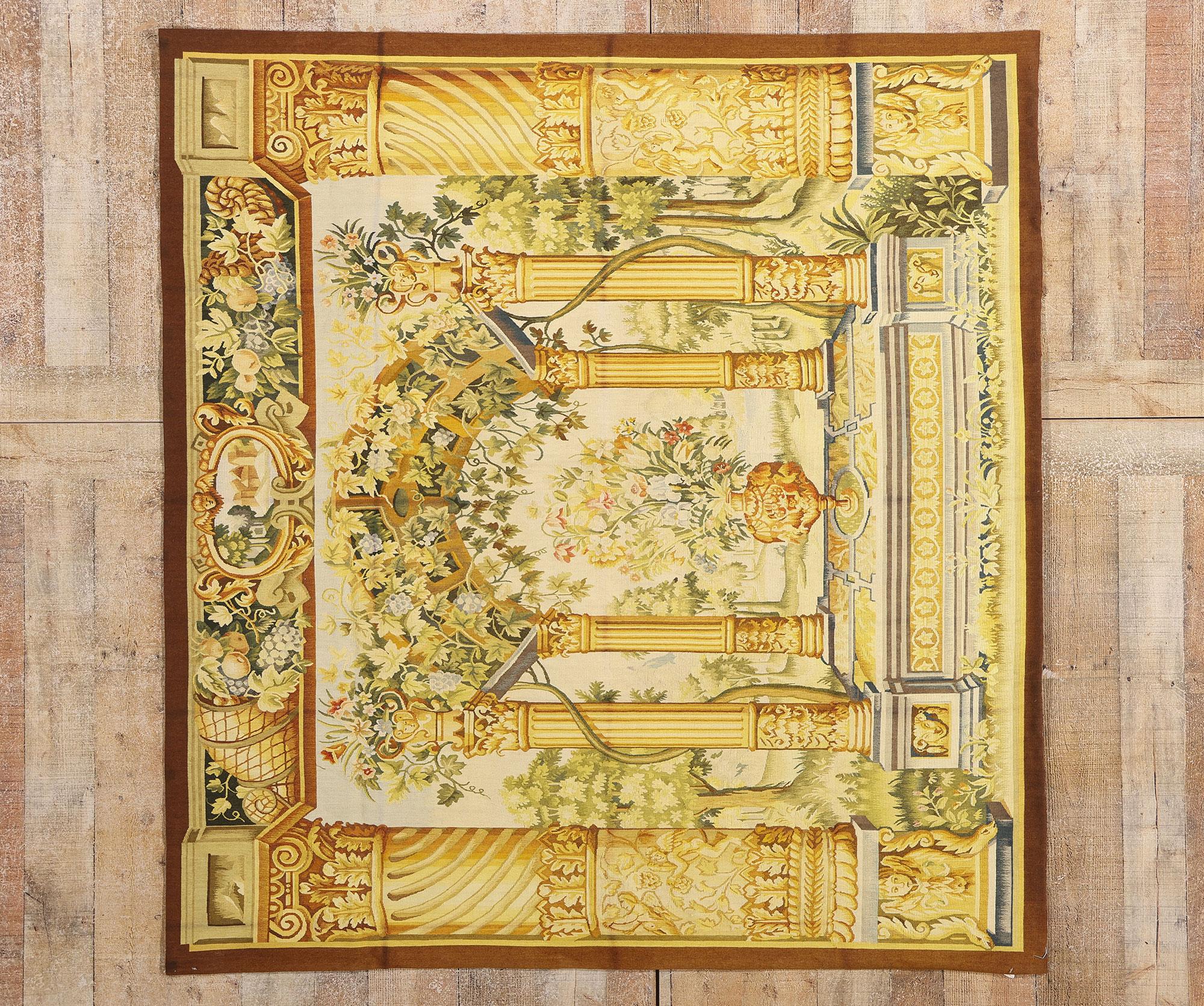 The Flemish Pergola: A Renaissance Garden Tapestry Inspired by Jacob Wauters For Sale 10
