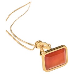 Used The Fleur Fairfax Gemstone Fob Pendant - Carnelian