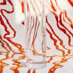 Der Boden ist Lava - Fire Line Angled Red & White Teppich von PLACE