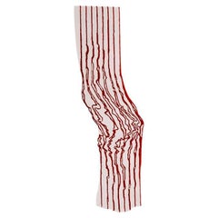 The Floor Is Lava - Fire Line Angled Red & White Rug by PLACéE