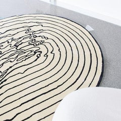 The Floor Is Lava - Lava Line Black-and-White Rug by PLACéE