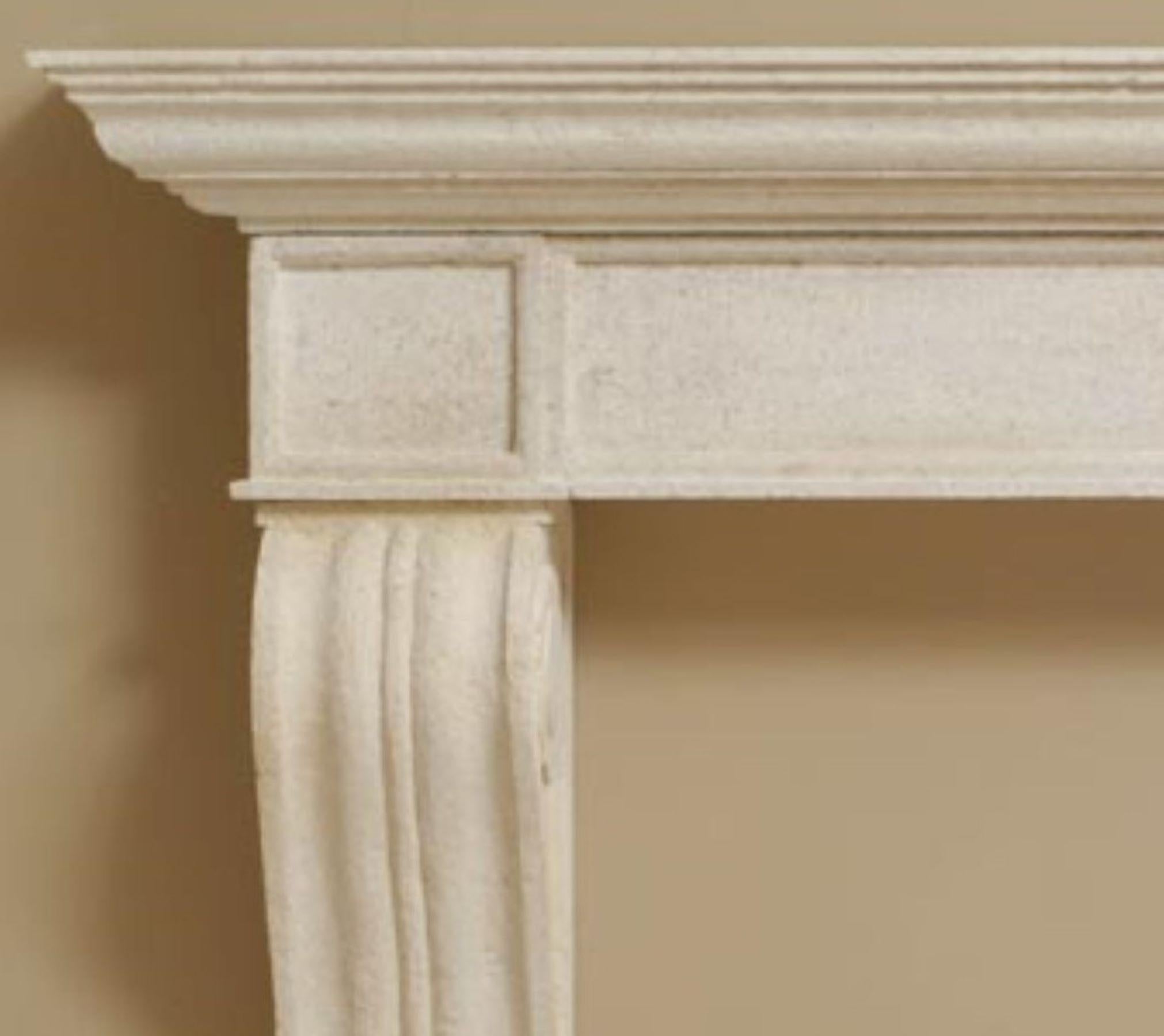 American The Florentine: A Stone Fireplace Inspired by the Italian Renaissance For Sale