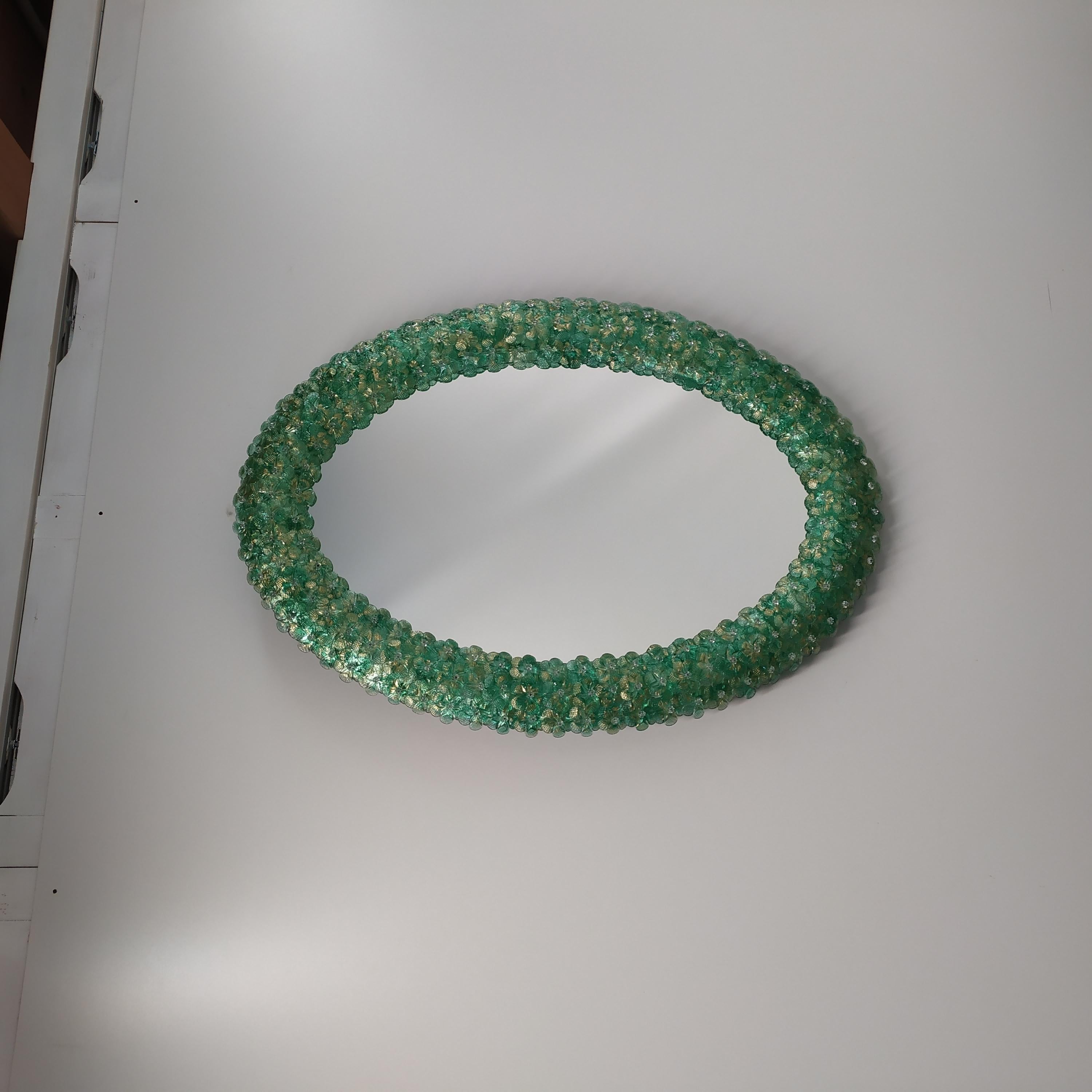 Il Re dei Fiori, specchio di lusso in vetro di Murano di Fratelli Tosi in vendita 6