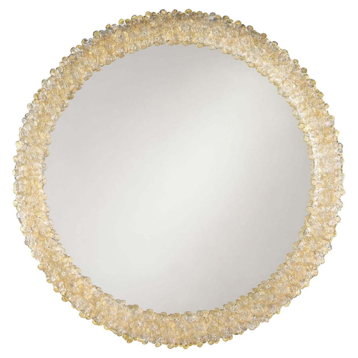 Le roi des fleurs, miroir de luxe en verre de Murano vénitien par Fratelli Tosi en vente