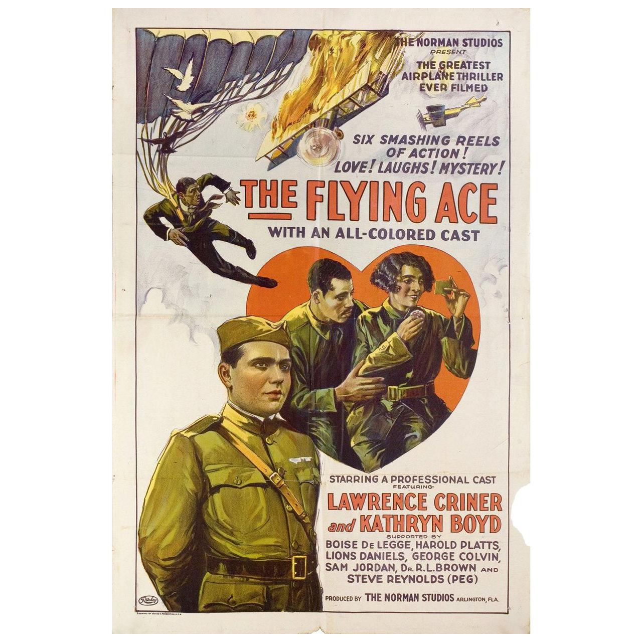 "L'as volant" Affiche de film en une feuille:: 1926:: États-Unis
