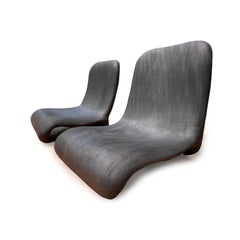 The Fold Chair in Dark Wood by CEU Studio, Indoor - Outdoor, Low Seat (siège bas)