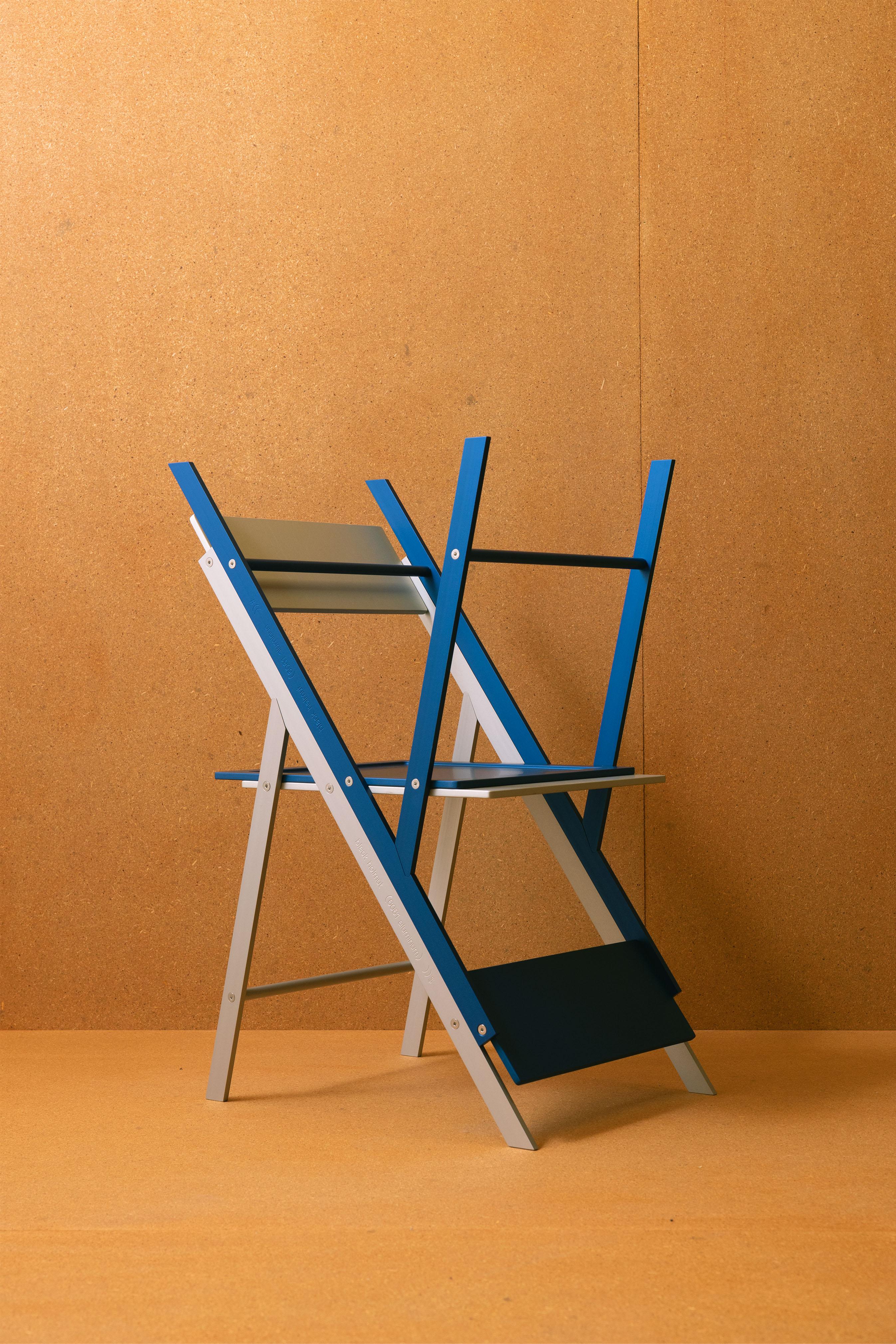 Contemporary The Folding Chair in 6061 Aluminum 'Blue' For Sale