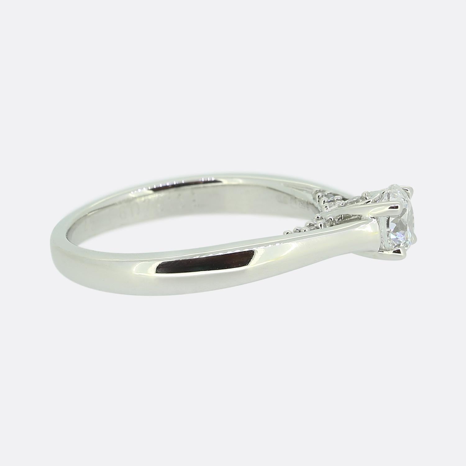 Brilliant Cut The Forever Diamond 0.40 Carat Solitaire Engagement Ring For Sale