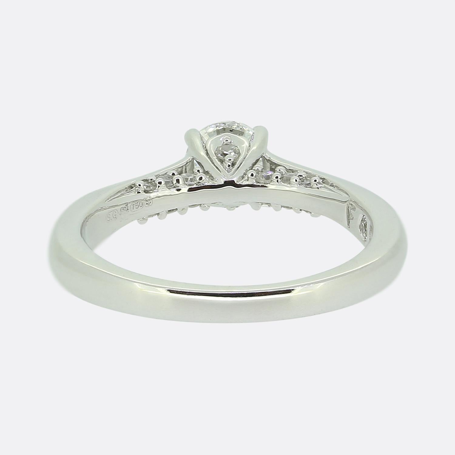 The Forever Diamond 0.40 Carat Solitaire Engagement Ring In Excellent Condition For Sale In London, GB