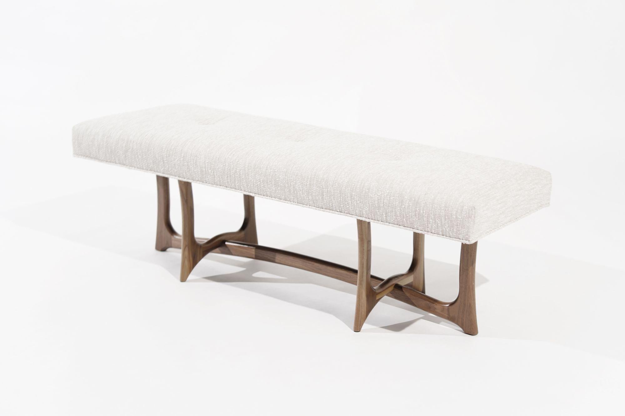 Mid-Century Modern The Forma Bench in Natural Walnut by Stamford Modern For Sale