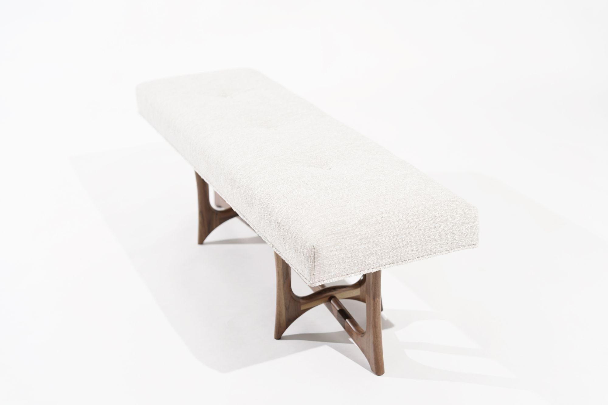 Contemporary The Forma Bench in Natural Walnut by Stamford Modern For Sale
