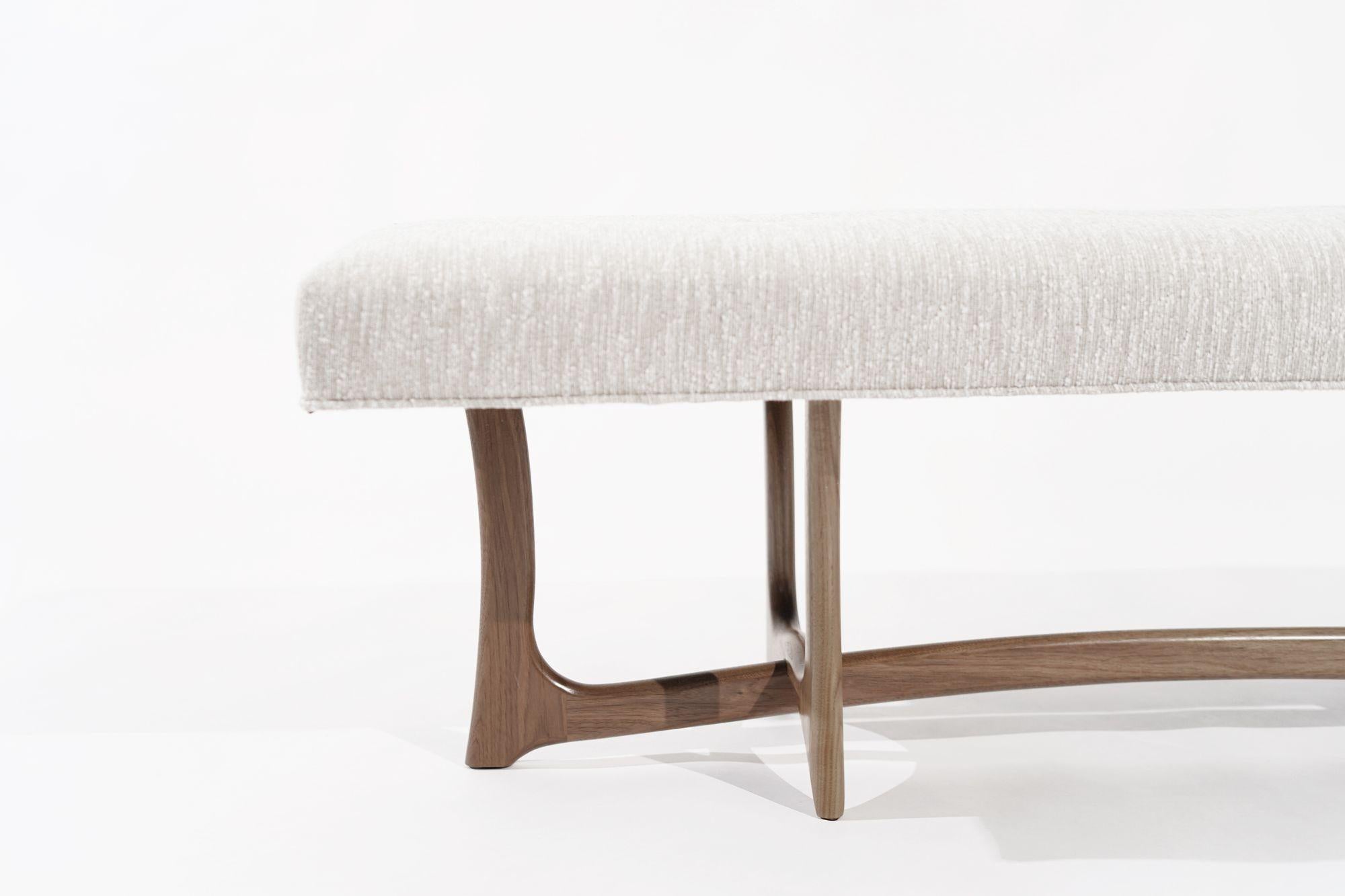Oak The Forma Bench in Natural Walnut by Stamford Modern For Sale
