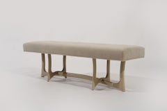The Forma Bench in White Oak by Stamford Modern