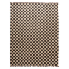 The Forsyth Checkerboard Rug - Off Black, 10x14