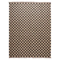 The Forsyth Checkerboard Rug - Off Black, 3x5