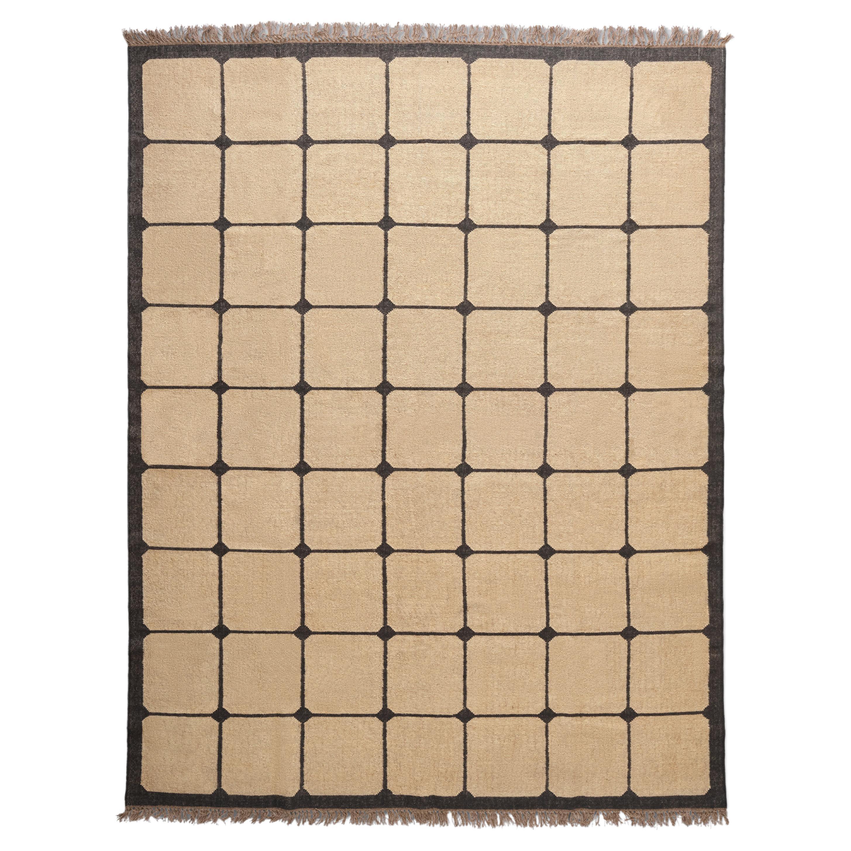 Tappeto a scacchiera Forsyth - Quadri in nero sporco, 8x10