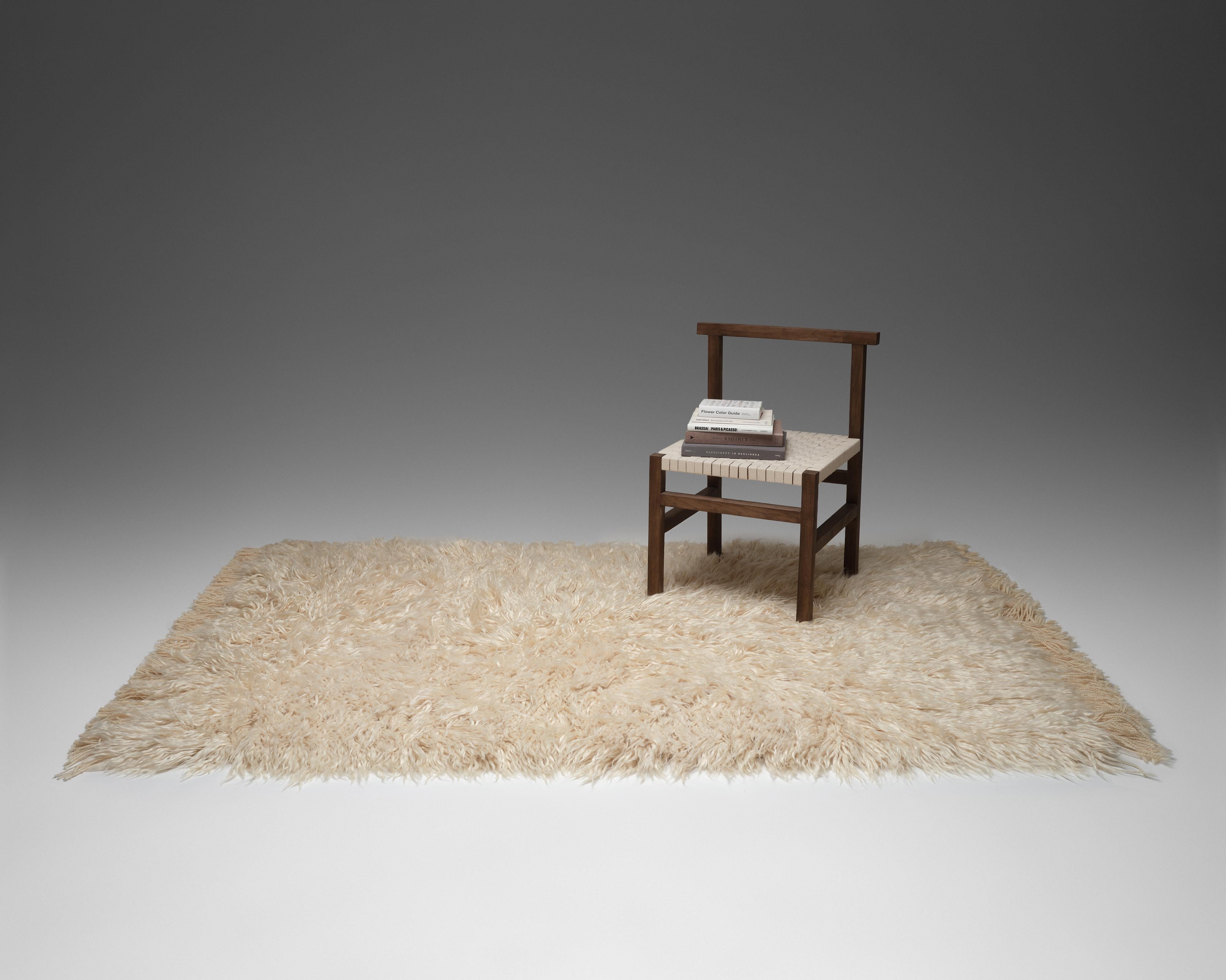The Forsyth Mohair Shag Rug - Natural, 6x9 In New Condition For Sale In SAINT LOUIS, MO