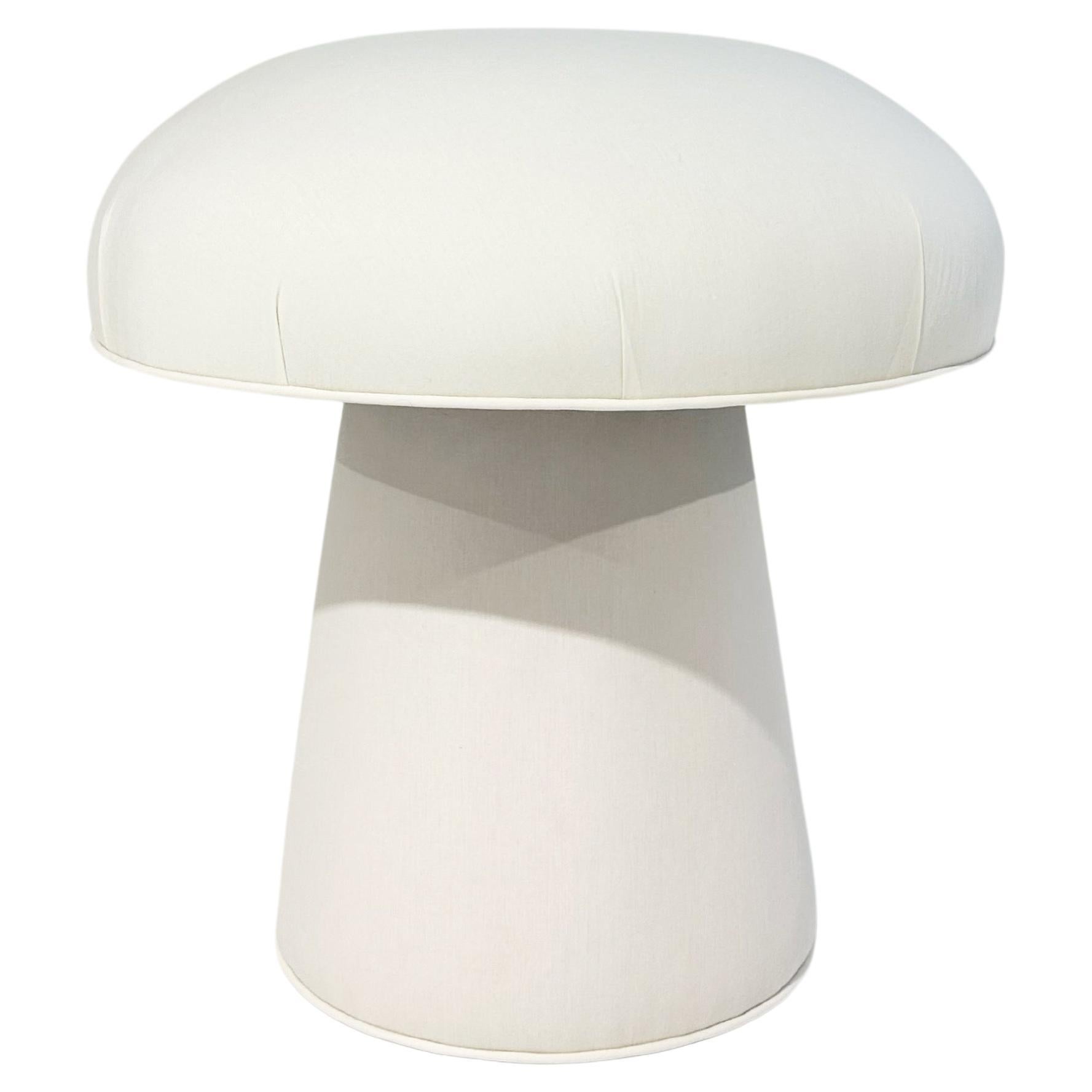 The Forsyth Mushroom Pouf Ottoman in COM For Sale