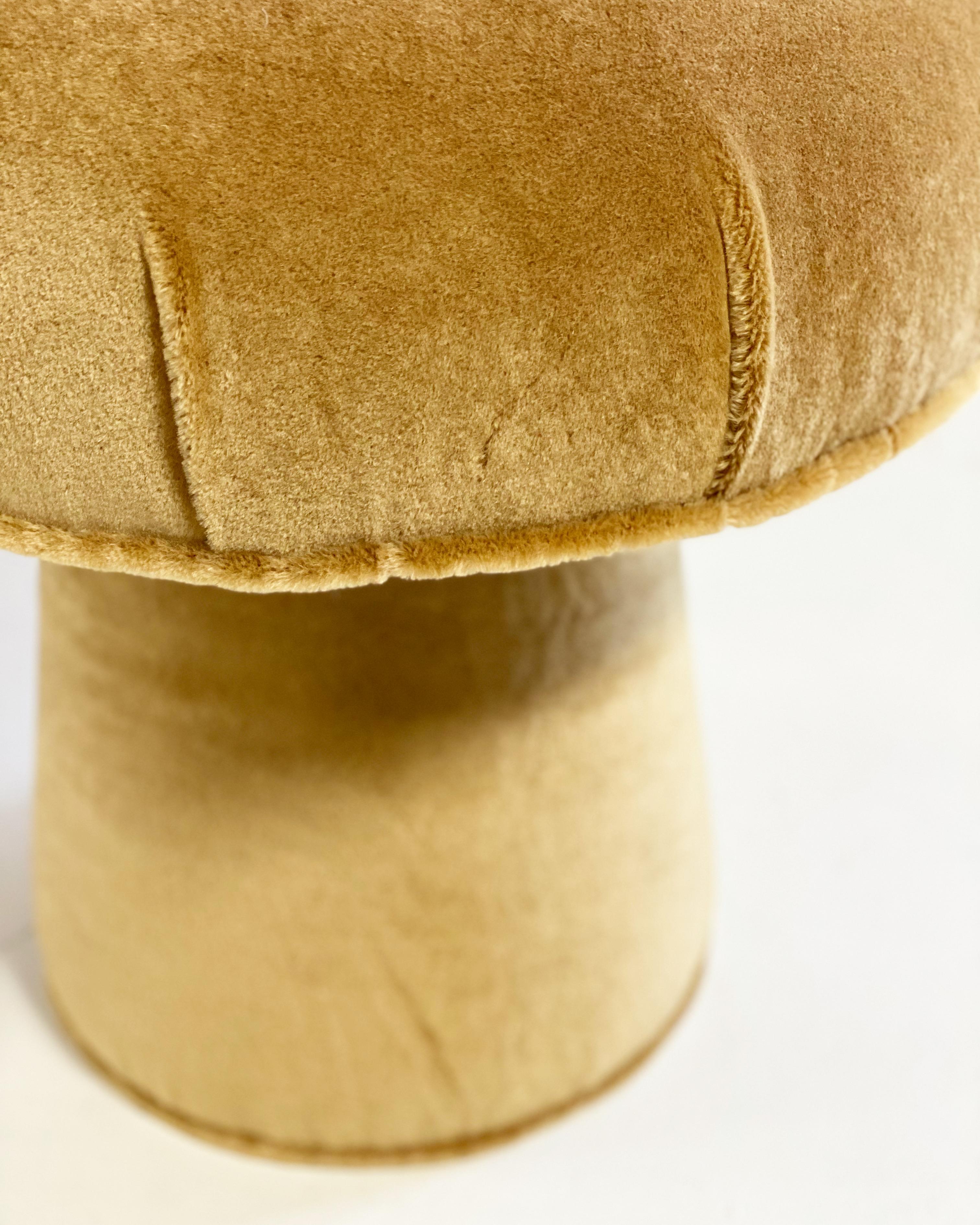 Forsyth Mushroom Pouf Ottoman in Pierre Frey Teddy Mohair In New Condition For Sale In SAINT LOUIS, MO