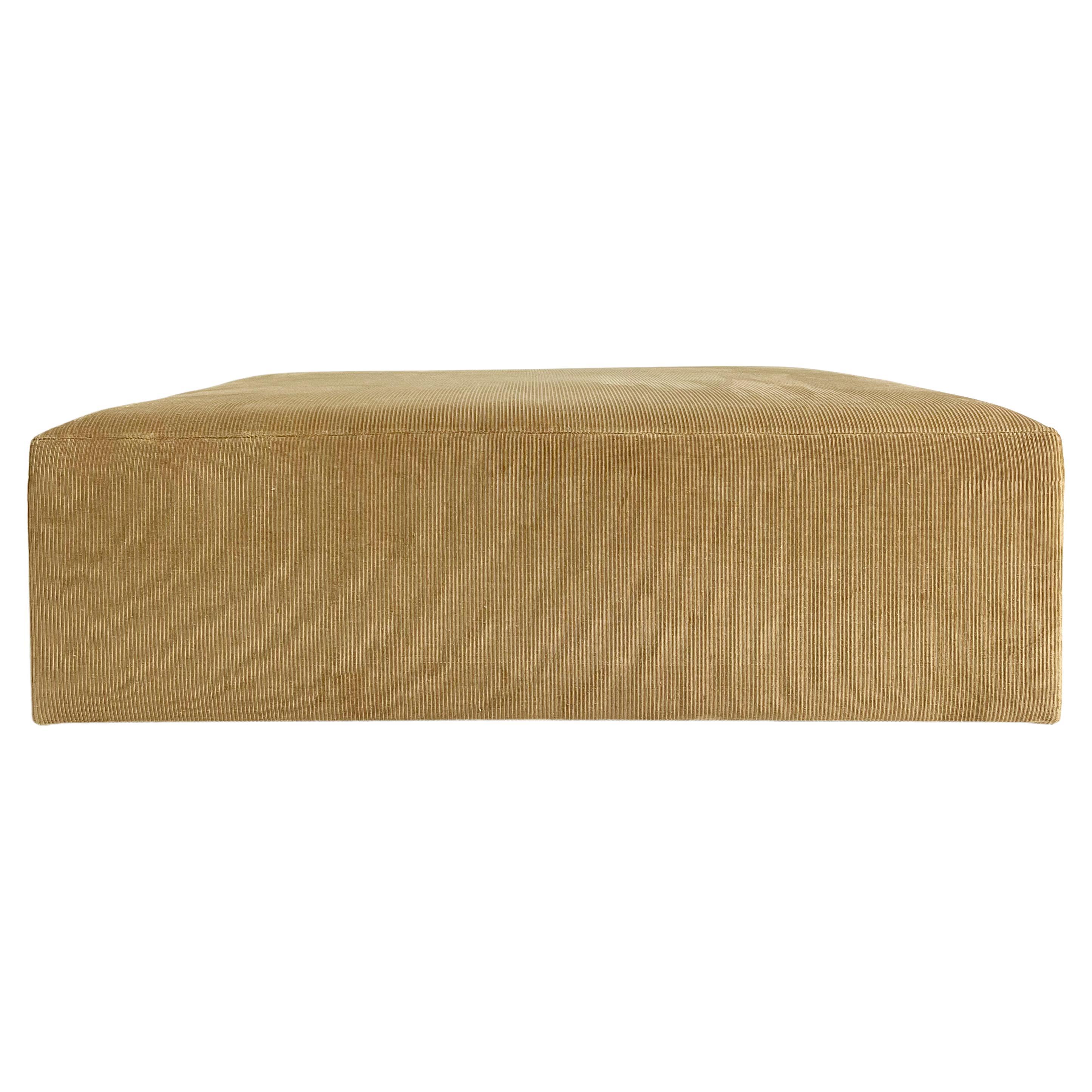 The Forsyth Ottoman in Rose Tarlow Corduroy, 48 x 60 in For Sale
